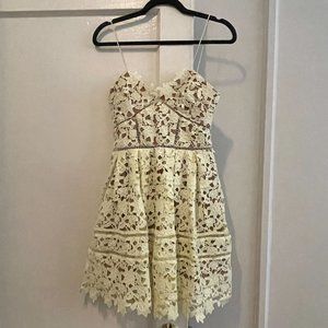 Self Portrait Yellow Mini Dress